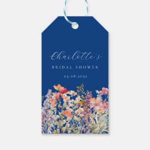Modern, wildflower Bridal Shower Welcome Gift Tags