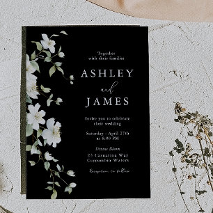 Modern Wildflower Elegant Wedding Invitation