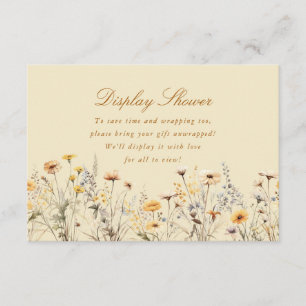 Modern Wildflower Love Is In Bloom Display Shower Enclosure Card