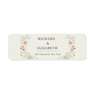 Modern Wildflower Minimal Elegant Wedding
