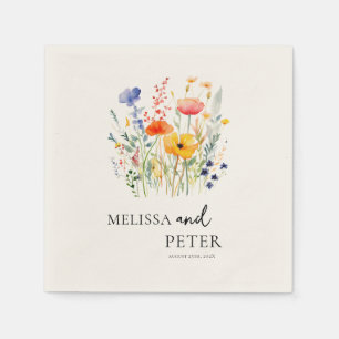 Modern Wildflower Napkin