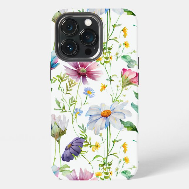 Modern wildflower pattern  iPhone case (Back)