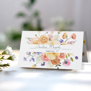 Modern Wildflower   Wedding   Place Card