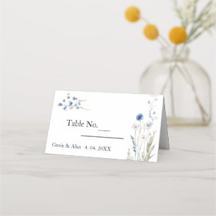 Modern Wildflower Wedding Place Card