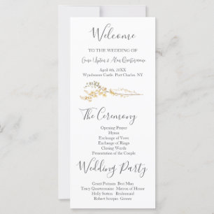 Modern Wildflower Wedding Program