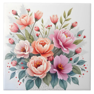 Modern Wildflowers Beautiful Luxury Collection Tile