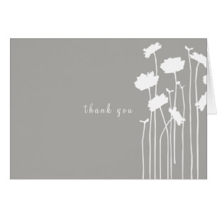 Modern Wildflowers Minimalist Thank You