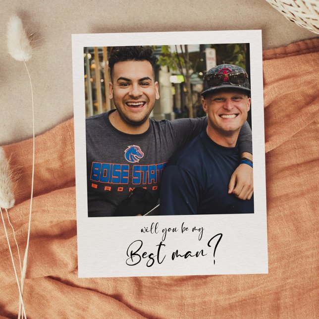 Modern Will you be my best man photo card (Creator Uploaded)