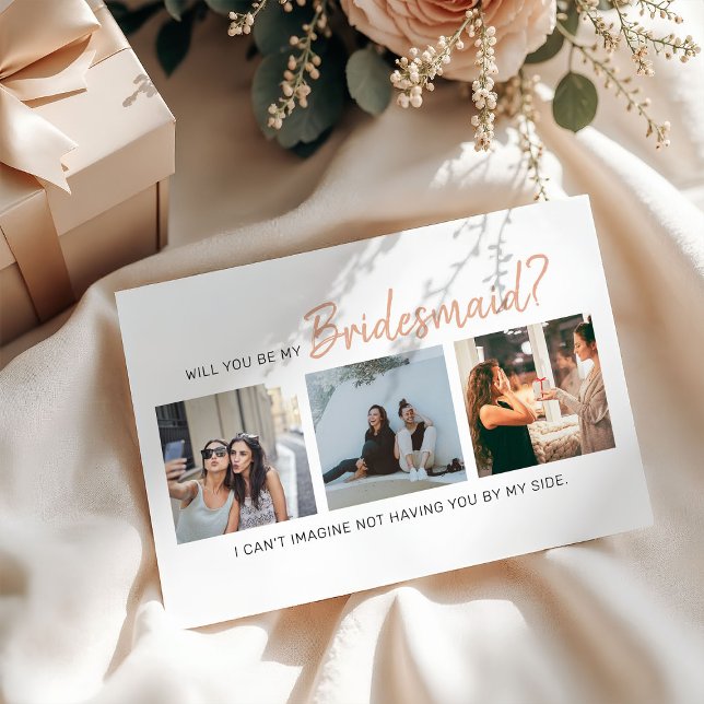 Modern Will You Be My Bridesmaid? | Photo Collage (Creator Uploaded)