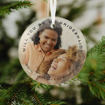 Modern 'Will You Be My Bridesmaid? Photo Glass Tree Decoration<br><div class="desc">Why not ask your besties to be a bridesmaids at your wedding with this simple modern photo keepsake ornament. Can be changed for Maid of Honour, Flower Girl etc. The perfect wedding proposal ornament that will make your girls smile and leave them with a keepsake that they will enjoy for...</div>
