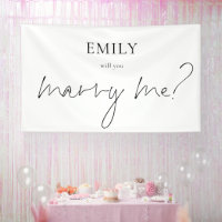 Modern Will You Marry Me Surprise Proposal Sign