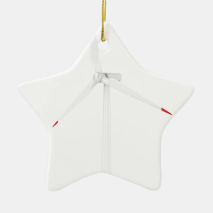 Modern wind turbine ceramic tree decoration
