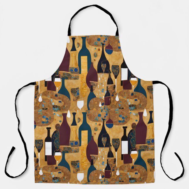 Modern Wine Pattern  Apron (Front)