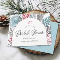 Modern Winter Bridal Shower Greenery