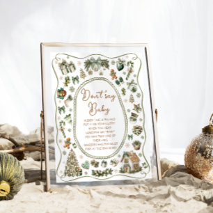 Modern Winter Cold Outside Don't Say Baby Game Poster