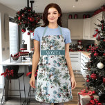 Modern Winter Cotton Pine Floral Pattern Monogram<br><div class="desc">This design may be personalised by choosing the customise option to add text or make other changes. If this product has the option to transfer the design to another item, please make sure to adjust the design to fit if needed. Contact me at colorflowcreations@gmail.com if you wish to have this...</div>