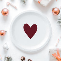 Modern Winter Festive Burgundy Red Baby Shower