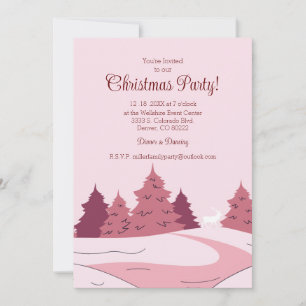 Modern Winter Forest Christmas Party Invitation