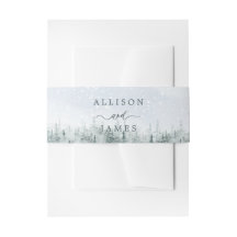 Modern Winter Forest Wedding Belly Band