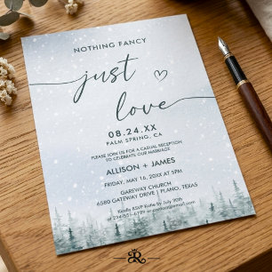 Modern Winter Forest Wedding Invitation