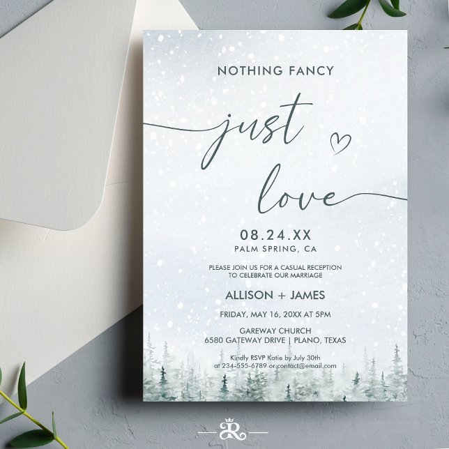 Modern Winter Forest Wedding Invitation (Creator Uploaded)