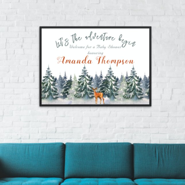  Modern Winter Forest Woodland Animals Adventure Banner (Creator Uploaded)