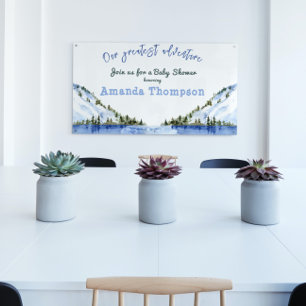 Modern Winter Landscape Our Greatest Adventure Banner