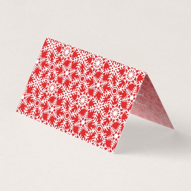 Modern Winter Snowflake Web Holiday Greeting (Front)