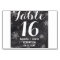 Modern winter snowflakes chalkboard table number