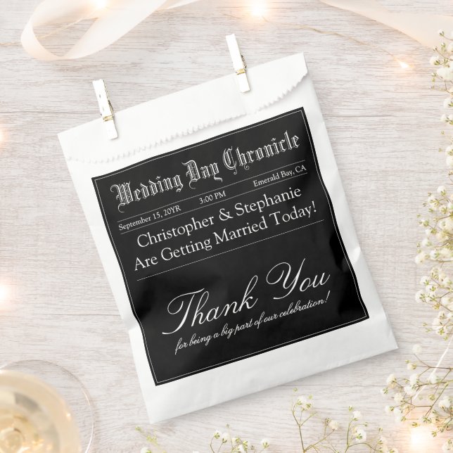 Modern Winter Spring Summer Fall Classic Script Favour Bags (Clipped)