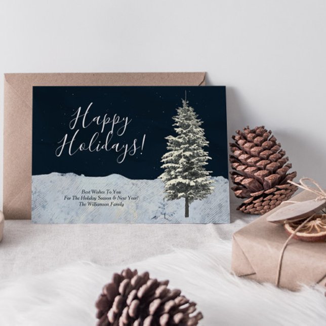 Modern Winter Tree Holiday Christmas Announcement (Creator Uploaded)