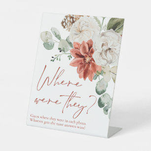 Modern Winter Where Were They Bridal Shower Sign