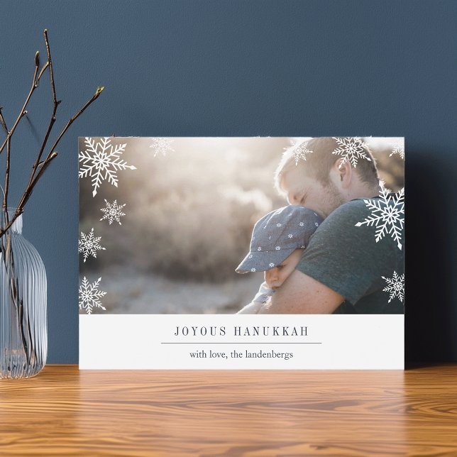 Modern Wish Hanukkah Photo Card | Editable Message (Creator Uploaded)