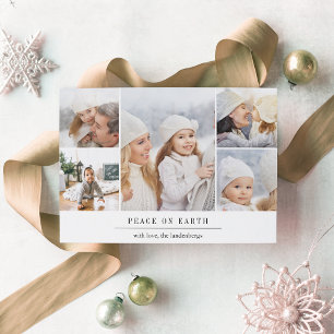 Modern Wish Holiday Photo Card w/ Editable Message