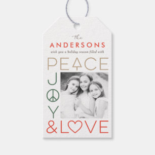 Modern Wishes EDITABLE COLOR Holiday Gift Tags