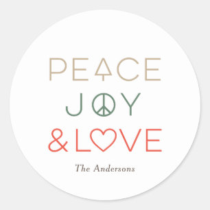 Modern Wishes EDITABLE COLOR Holiday Sticker