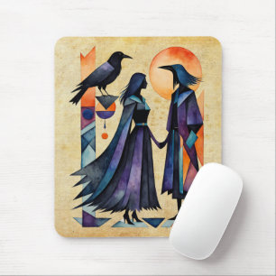 Modern Witches - an abstract artwork 1 - Fan Fun Mouse Pad
