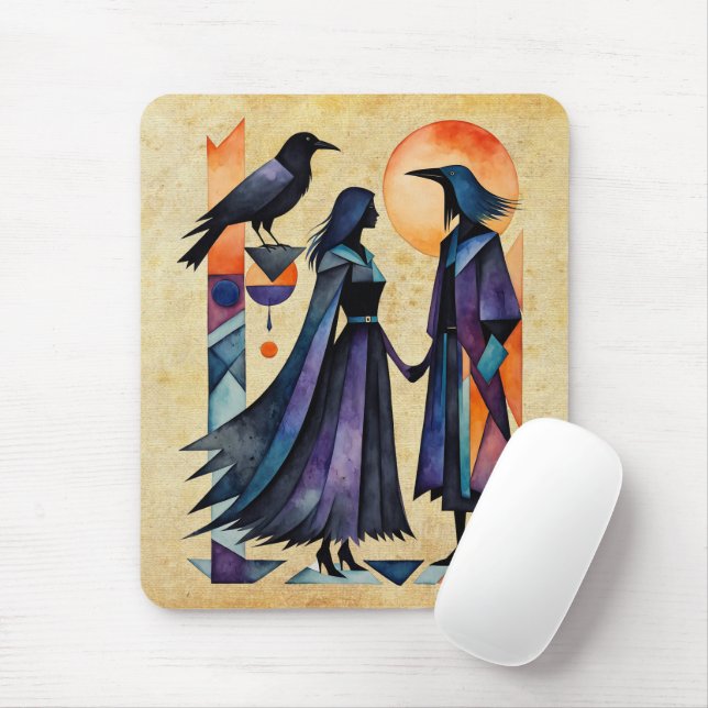 Modern Witches - an abstract artwork 1 - Fan Fun Mouse Pad (With Mouse)
