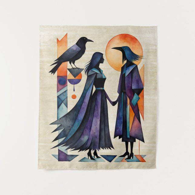Modern Witches - an abstract artwork 1 - Fan Fun Tapestry (Front)