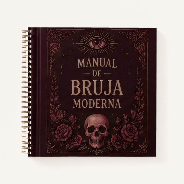  Modern Witch's Skull Manual Notebook (Front)