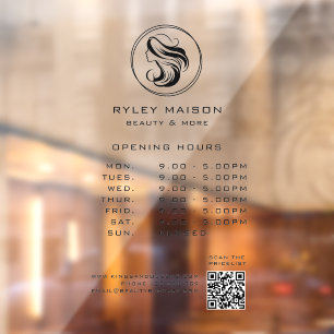 Modern, Woman Circle Logo, Opening Hours & QR Code