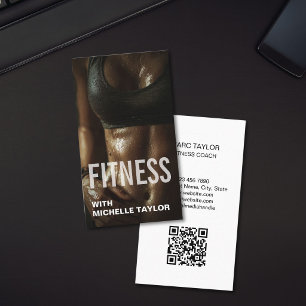 Modern Woman Fitness Trainer Coach Business Card