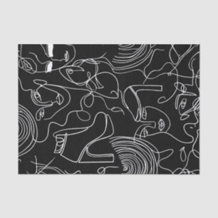 Modern Woman, Line Abstract Tissue Paper