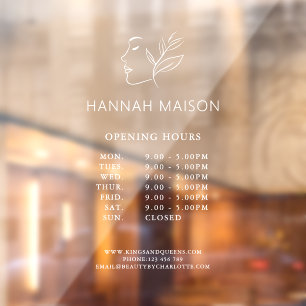 Modern, Woman Logo, Opening Hours