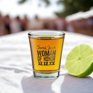 Modern Woman of Honour Wedding Shot Glass