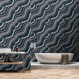 Modern  Women's Rustic Blue & Grey  Wallpaper