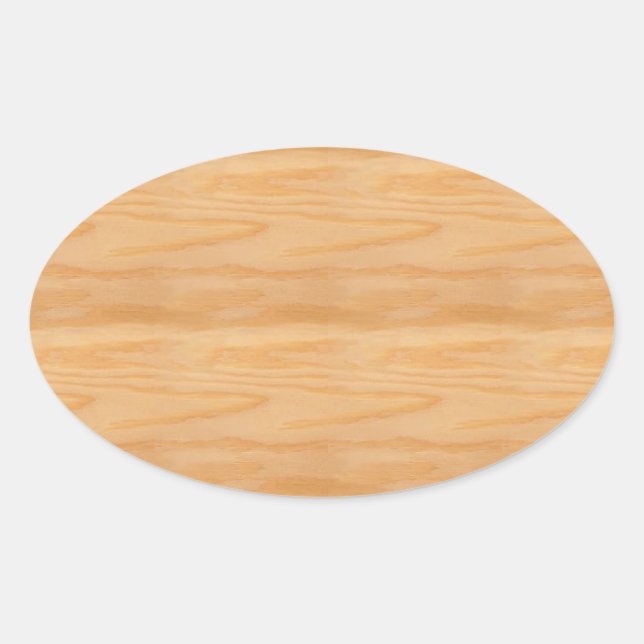 Modern Wood Blank Elegant Design Template Stylish Oval Sticker (Front)