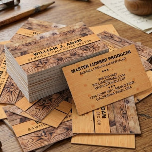 (MODERN WOOD CONSTRUCTION) SAWMILL / CARPENTRY BUSINESS CARD