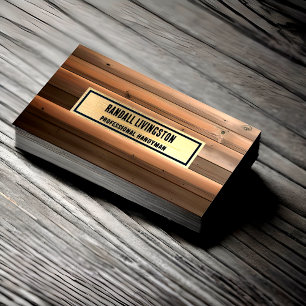 Modern Wood Grain Professional Business Card