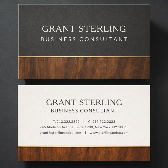 Modern Wood Professional Business Card (Creator Uploaded)